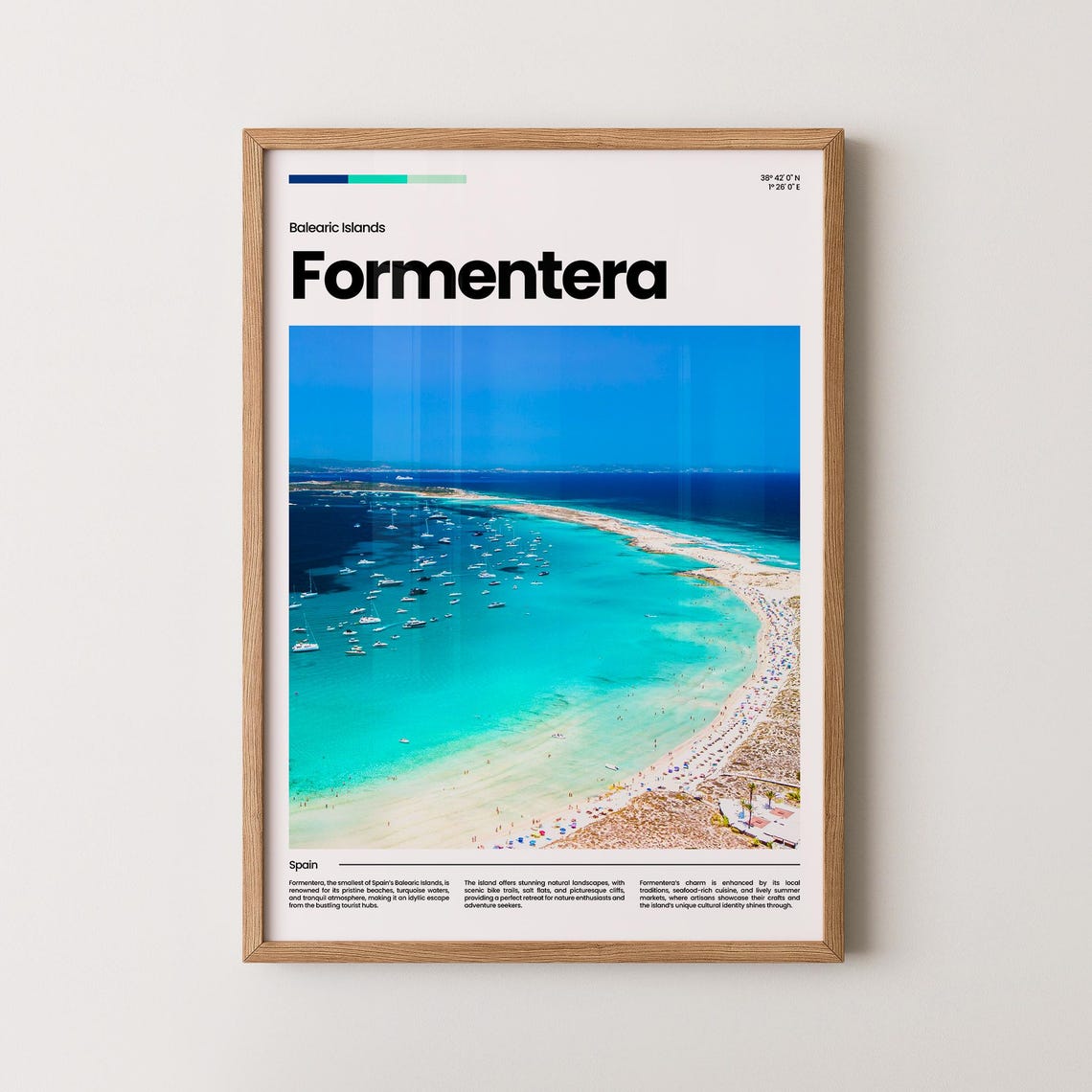 Formentera Spain Balearic Islands Aerial Beach Paradise Poster
