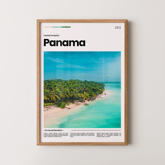 Panama Poster Panama Print Panama Photo Panama Art Central America Poster Central America Print Travel Poster Gift