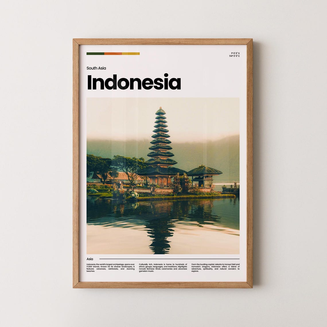 Indonesia Poster Indonesia Print Indonesia Photo Indonesia Art Asia Poster Asia Print Travel Poster Gift