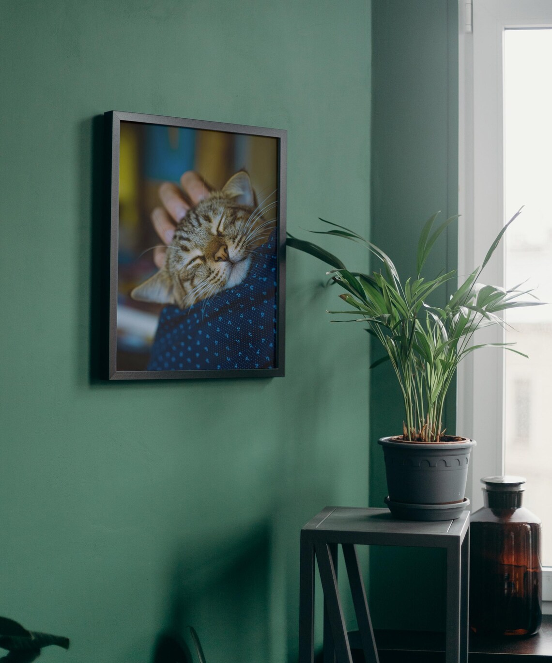 Cozy Moment of a Happy Cat, Tabby Cat Art - Image 2