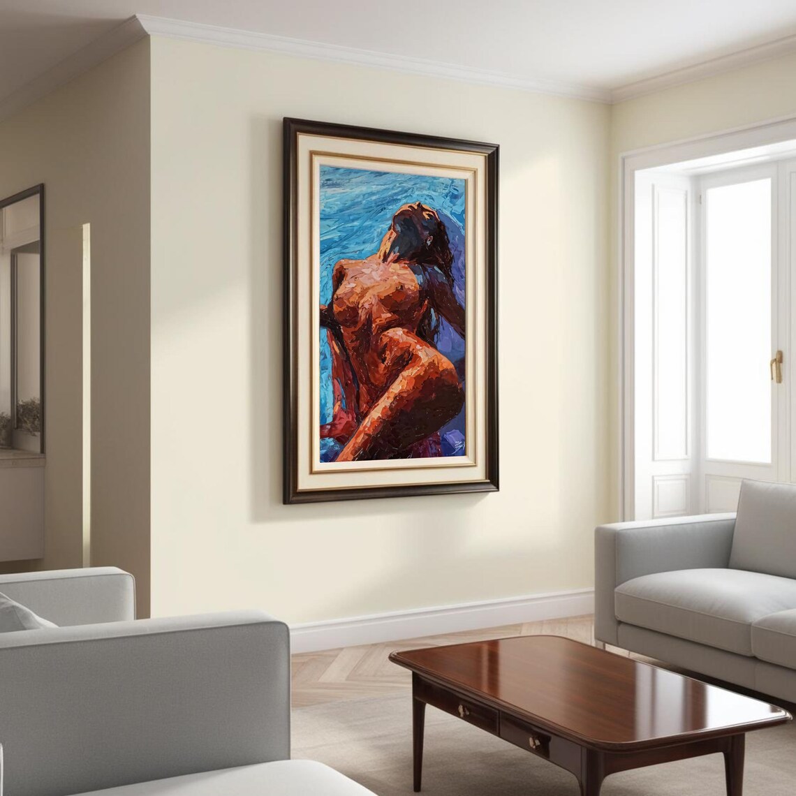 Sensual Abstract Female Art, Modern Nude Woman - Image 3
