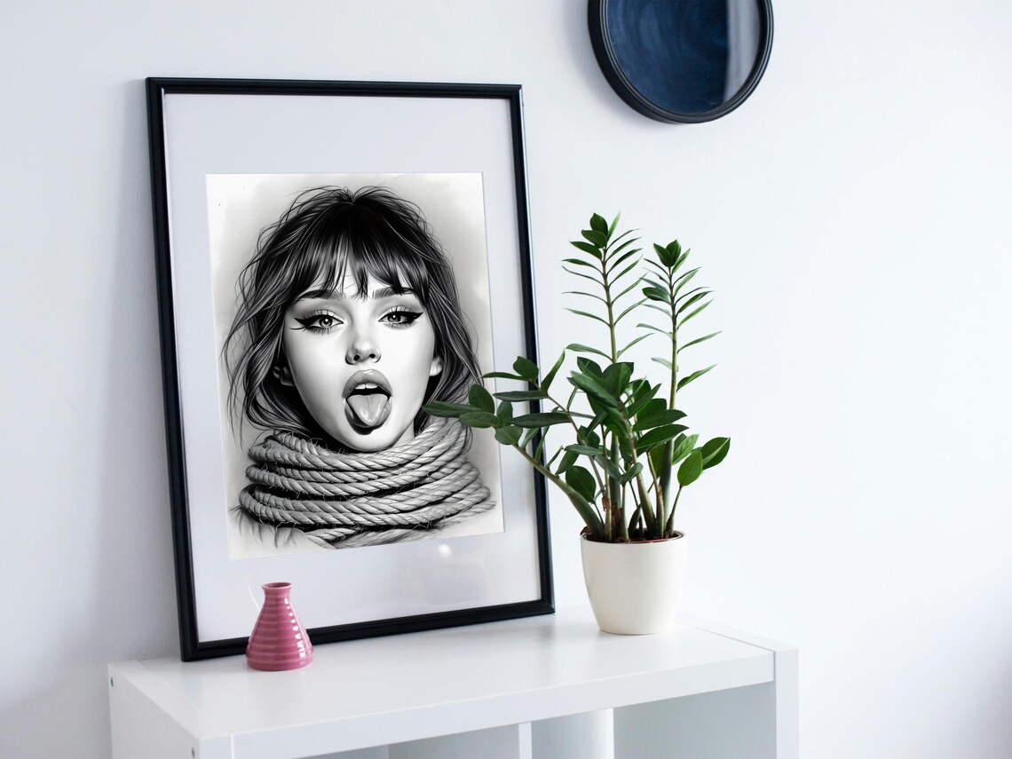 Rebel Spirit, Surreal Female Portrait Art Print - Image 6