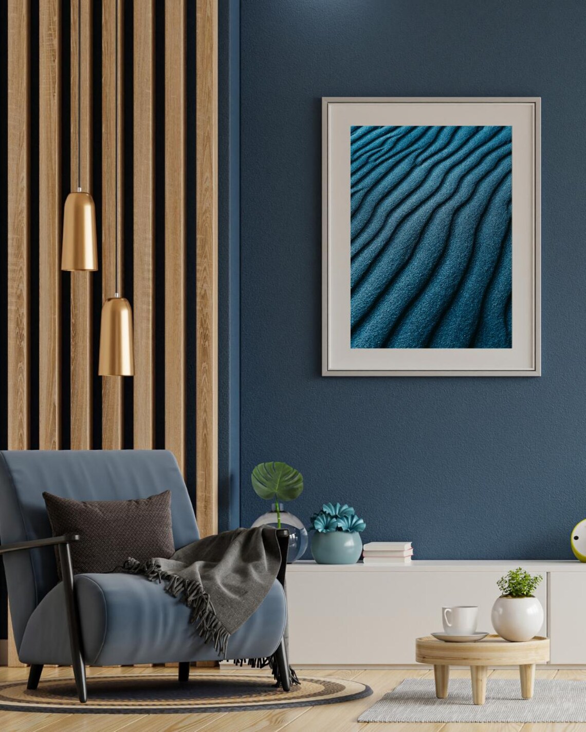 Abstract Waves Of Sand, Minimalist Ocean Inspired Art - Image 4