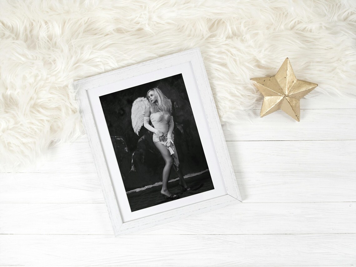Monochrome Angel Art Print, Black And White Photography - Image 6