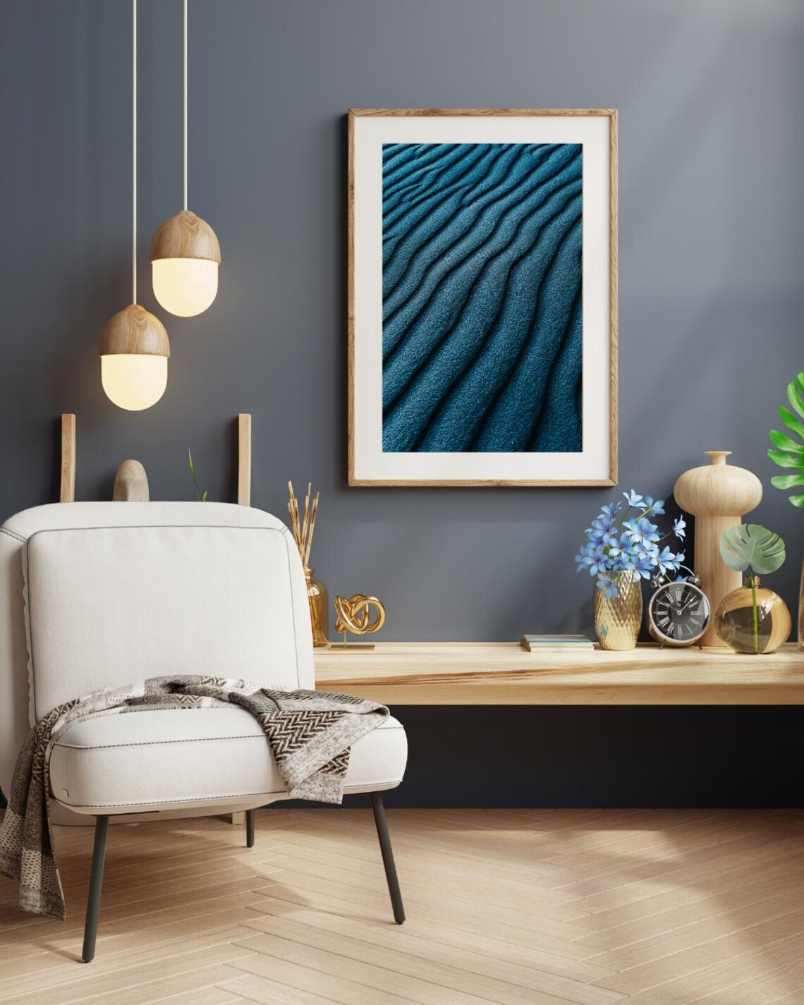 Abstract Waves Of Sand, Minimalist Ocean Inspired Art - Image 6