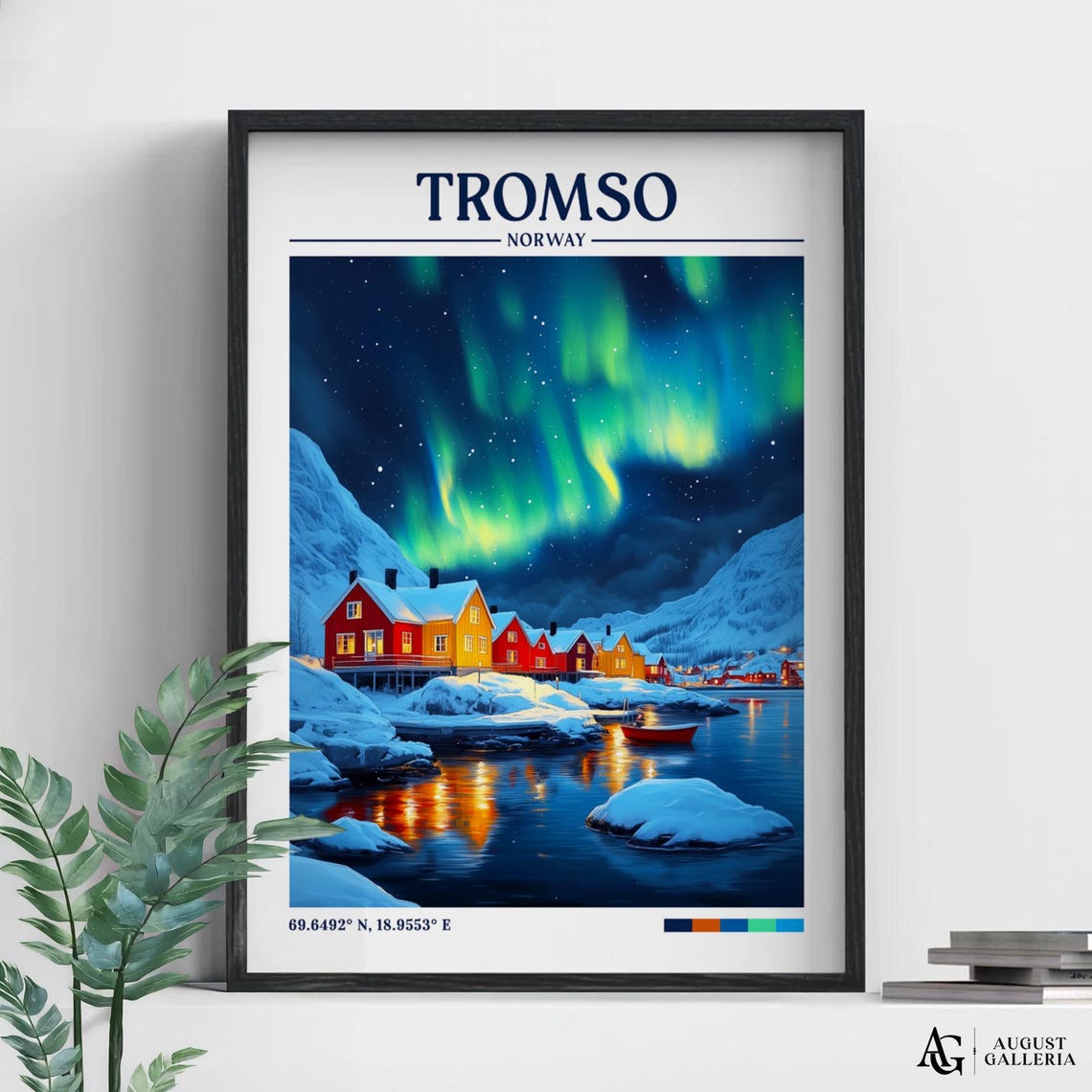 Troms Norway Retro Travel Poster