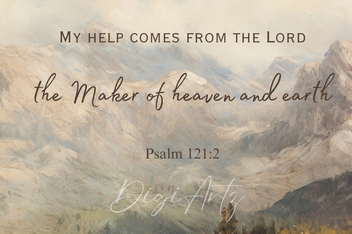 Psalm 121 My Help Comes From The Lord Mountain Landscape Poster - Image 6