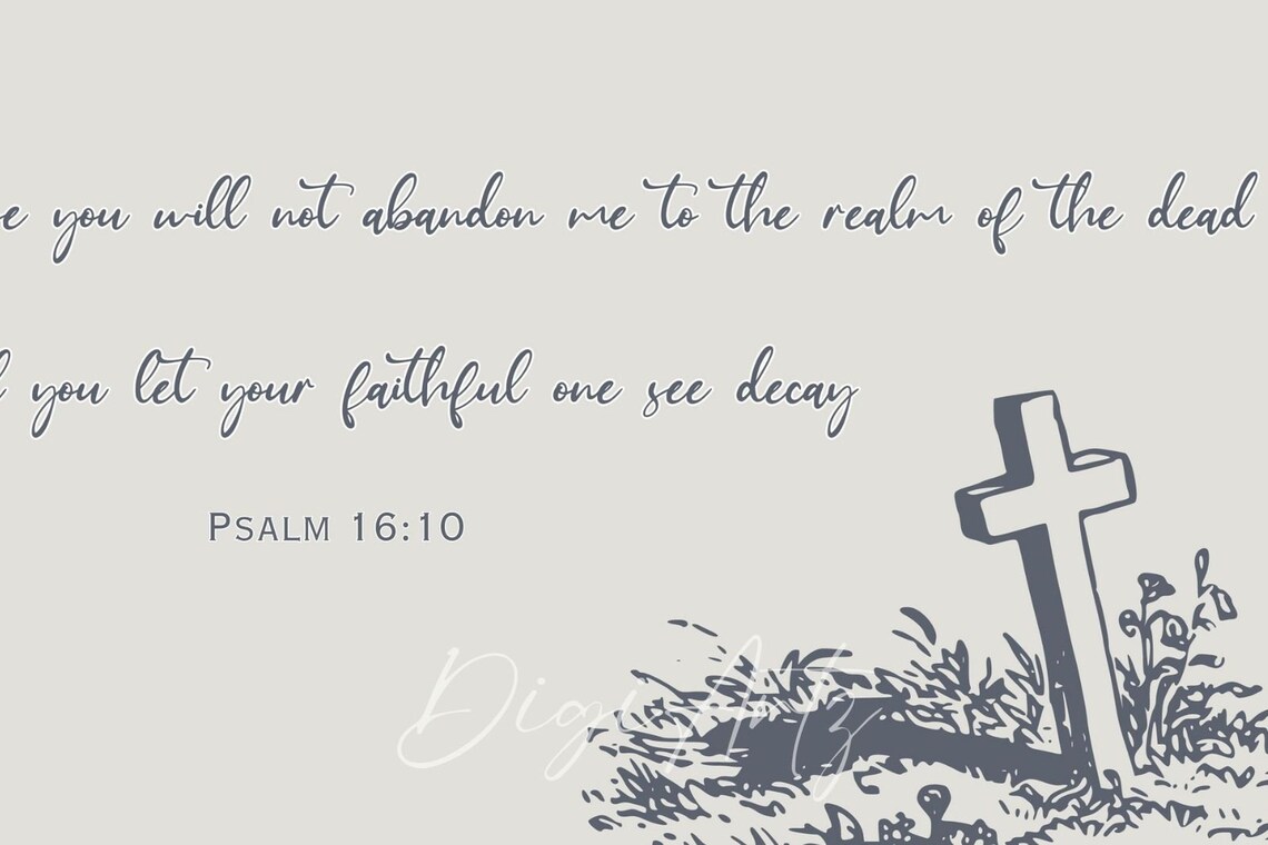 Psalm 16 10 Not Abandon Cross Minimalist Christian Art Poster - Image 5