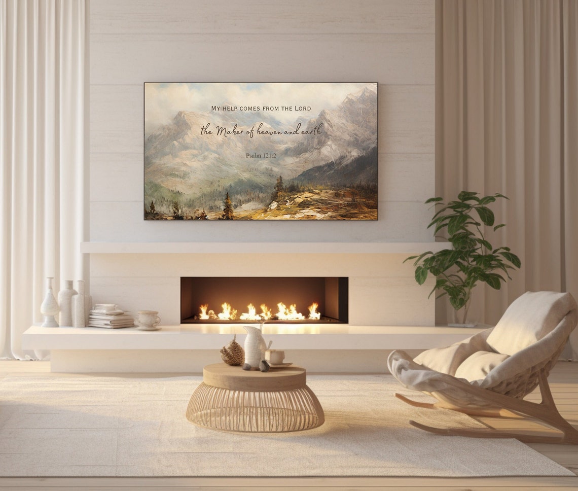 Psalm 121 My Help Comes From The Lord Mountain Landscape Poster - Image 3