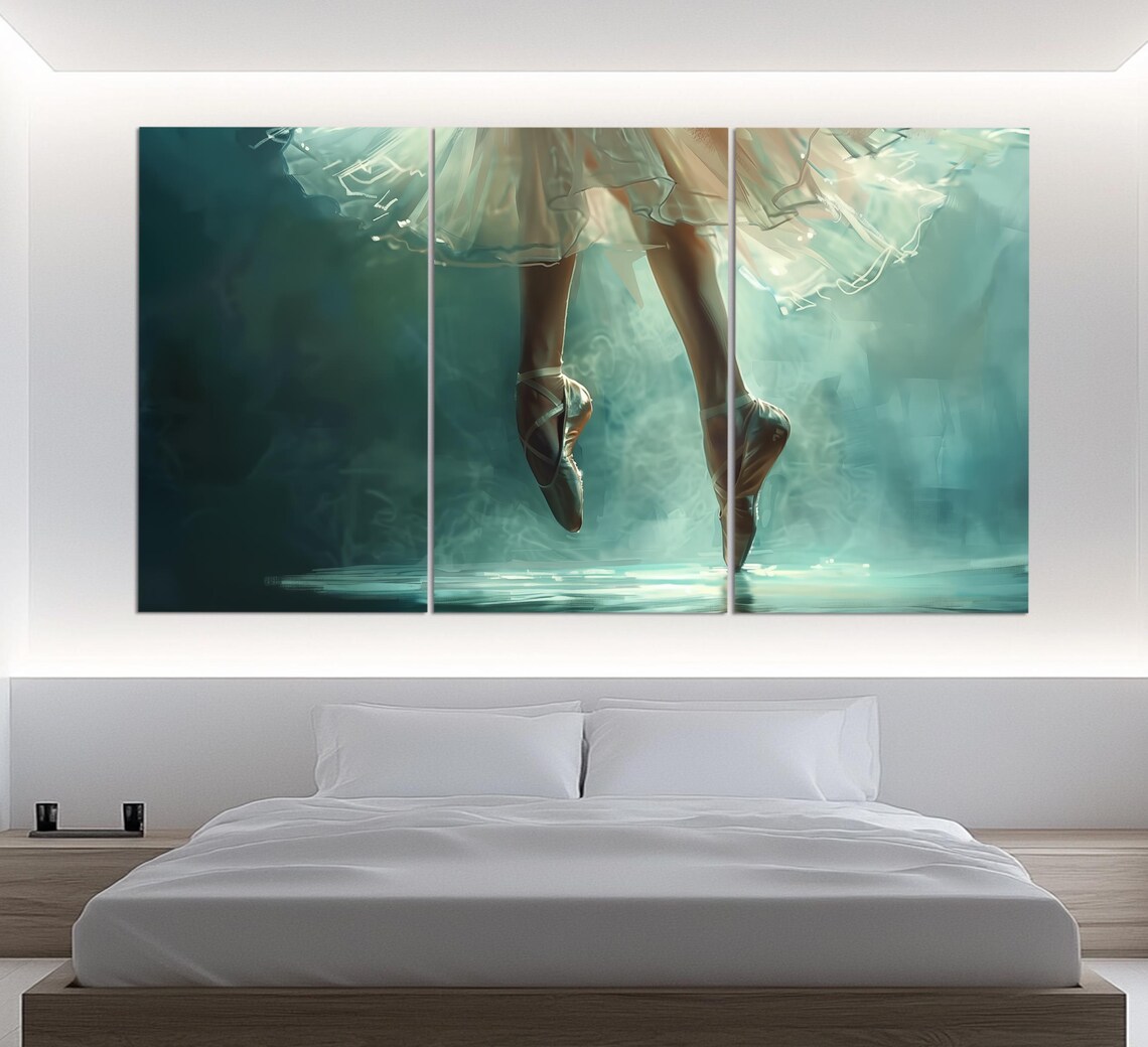 Ballerina Dancer Oil Painting Style Ballet Studio Class Wall Art Poster - Image 3