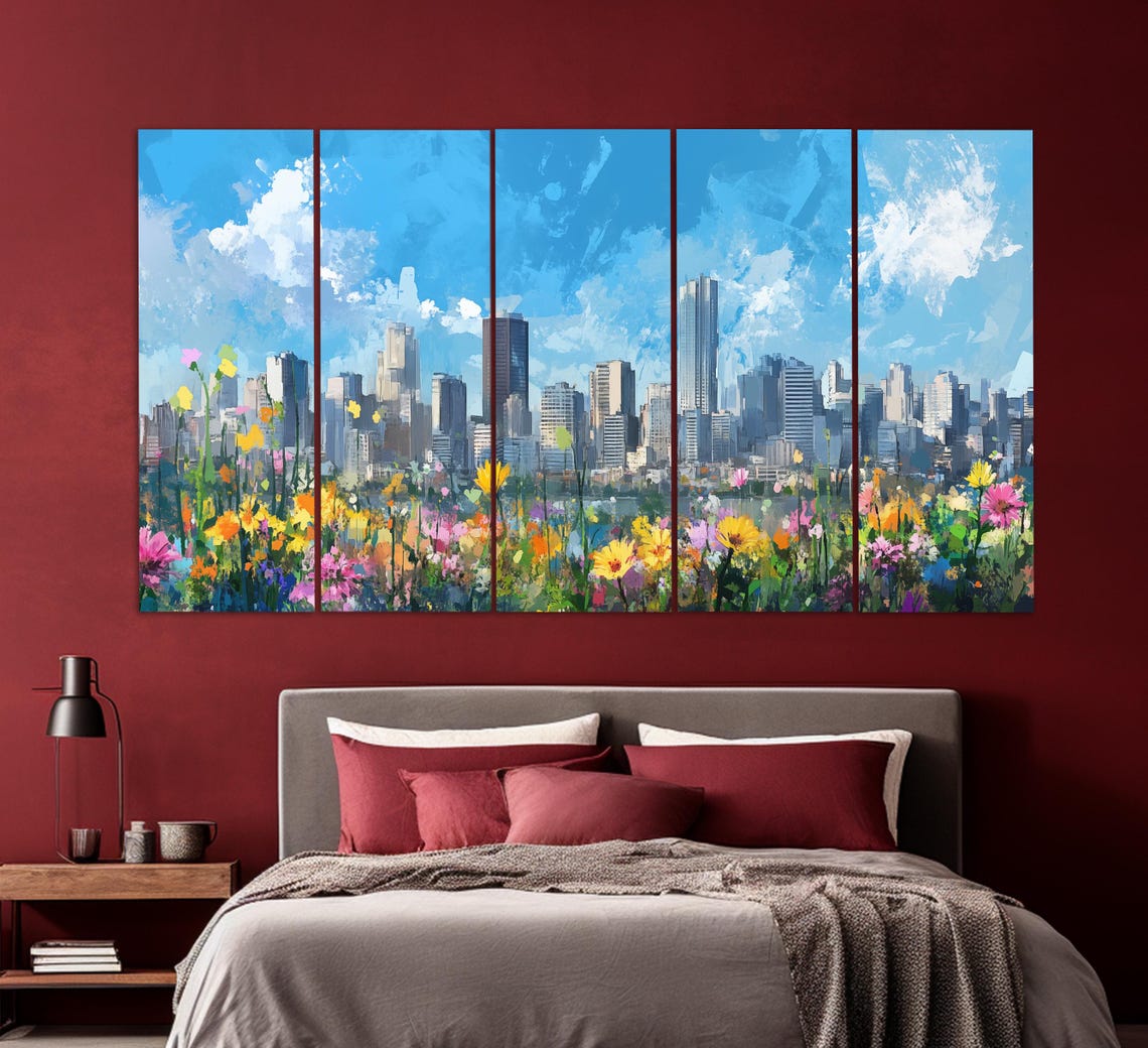 Abstract Sao Paulo Skyline Print Sao Paulo Painting Brazil Wall Art Brazil Painting Brazil Art Sao Paulo Poster - Image 2