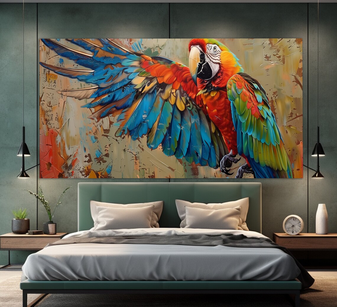 Macaw Parrot Art Print, Wildlife Wall Decor Poster - Image 4
