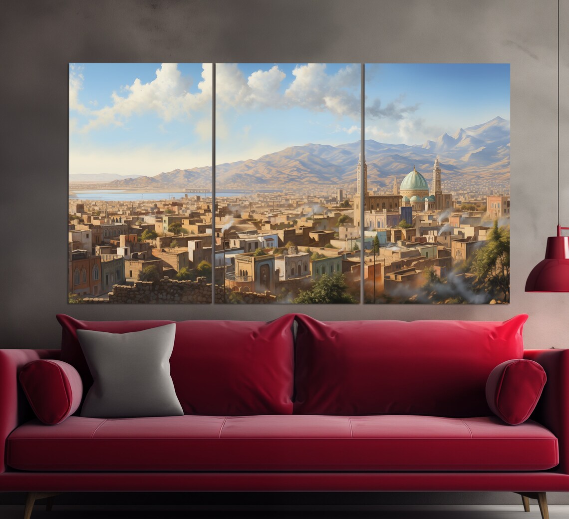 Asmara Abstract Eritrea Skyline Art Print - Image 3