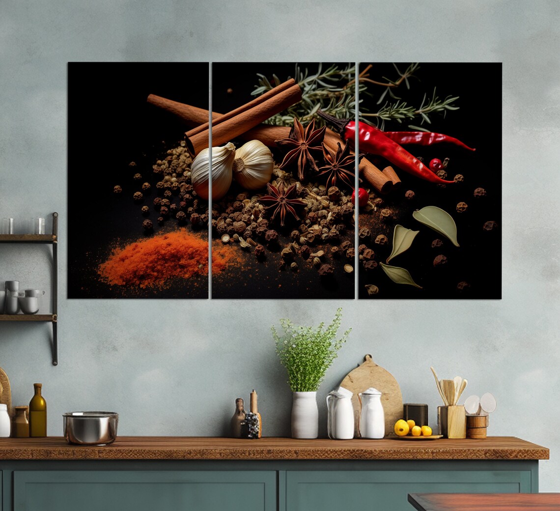 Spices and Herbs Abstract Kitchen Art Print - Image 2