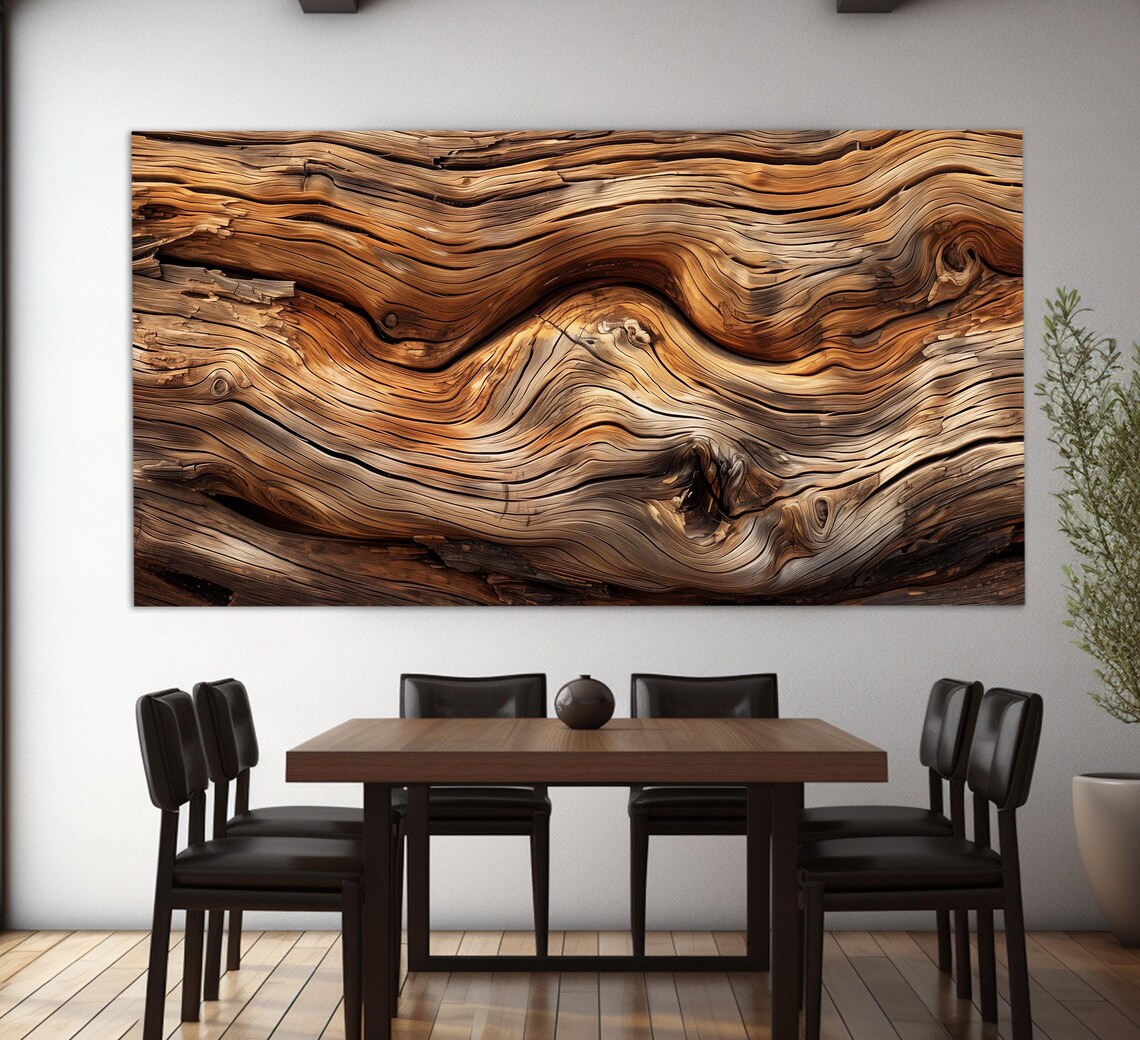 Wood Texture Art Print, Warm Tones Wall Decor