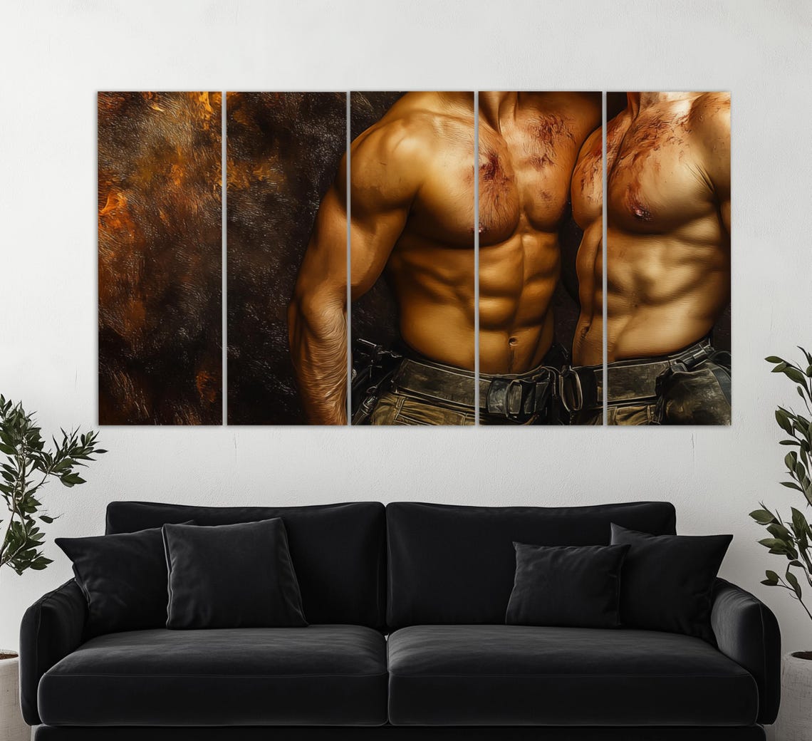 Mens Love Wall Art Abstract Lgbt Wall Art Gay Wall Art Lgbt Print Pride Wall Art Gay Bedroom Decor Lgbt Poster Gay Painting - Image 3