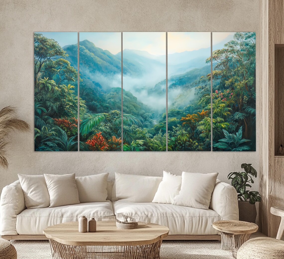 Monteverde Cloud Forest Misty Green Mountain Valley Costa Rica Poster - Image 5
