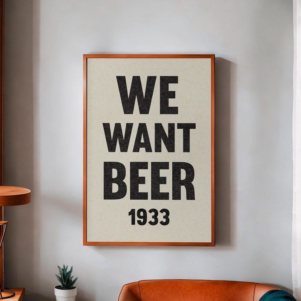 Beer Poster Art Print, Prohibition Speakeasy Decor