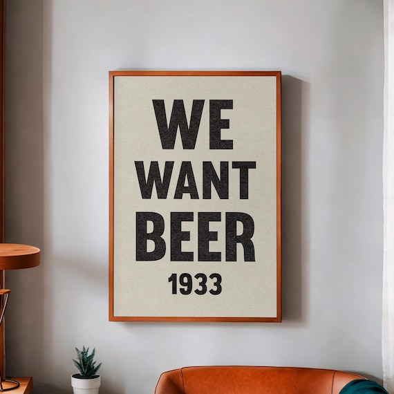 Beer Poster Art Print, Prohibition Speakeasy Decor