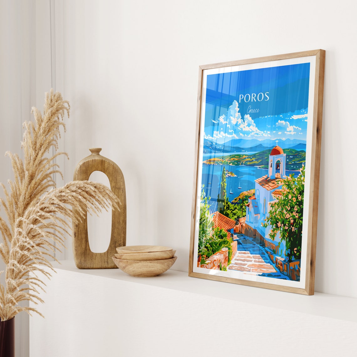 Poros Travel Poster, Greece Art Print - Image 2