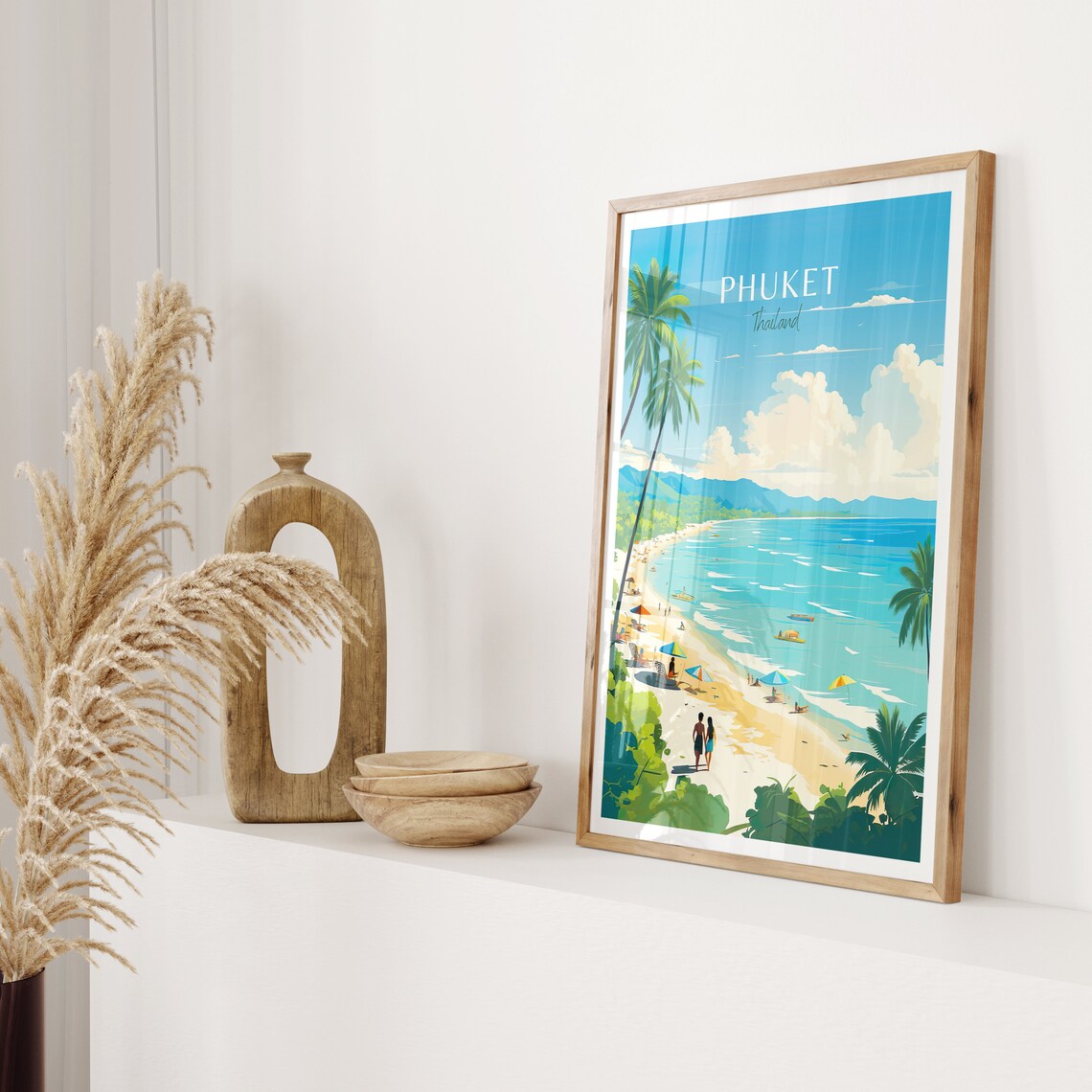 Phuket Vintage Travel Poster, Thailand Travel Poster - Image 2