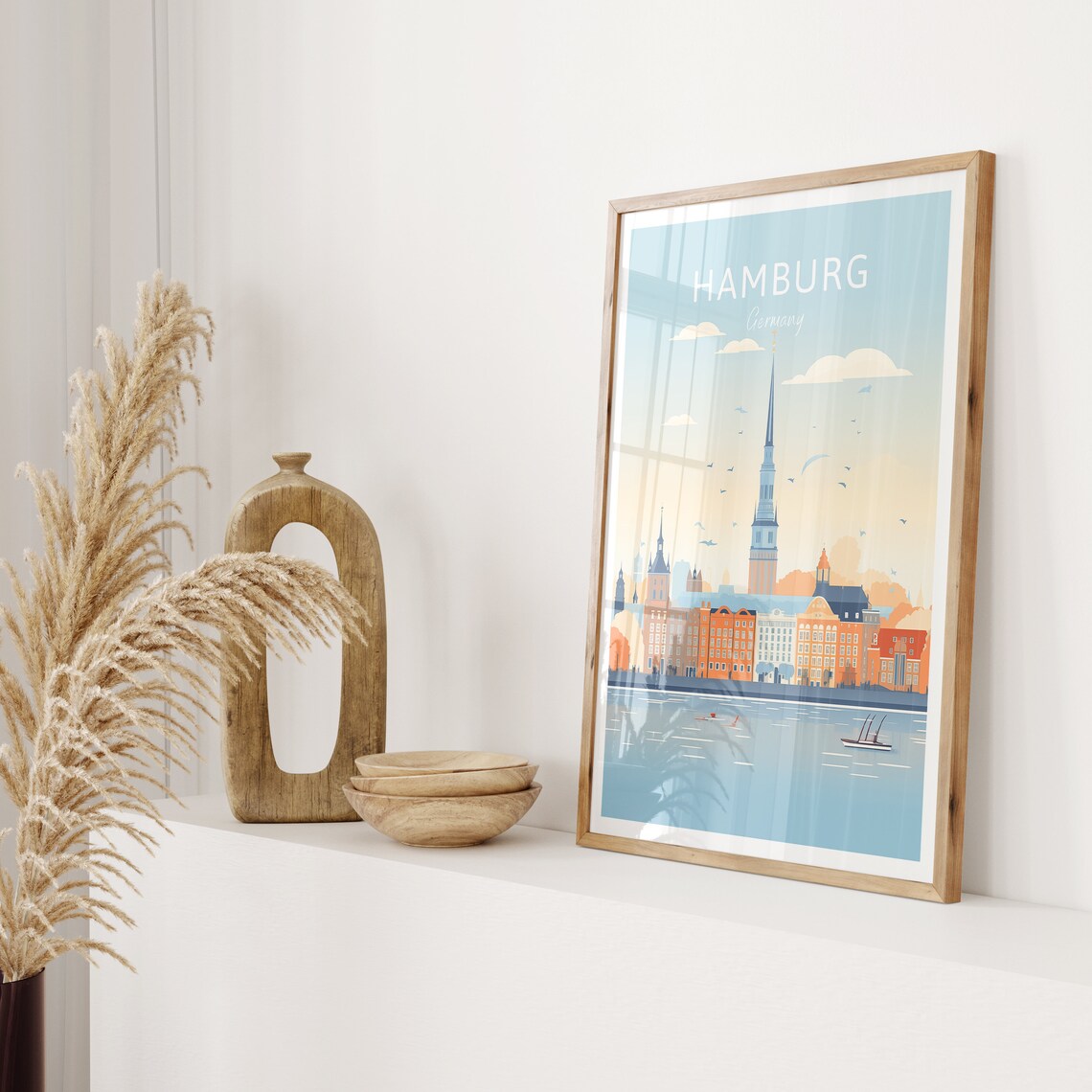 Hamburg Travel Poster, Germany Travel Art Print - Image 2