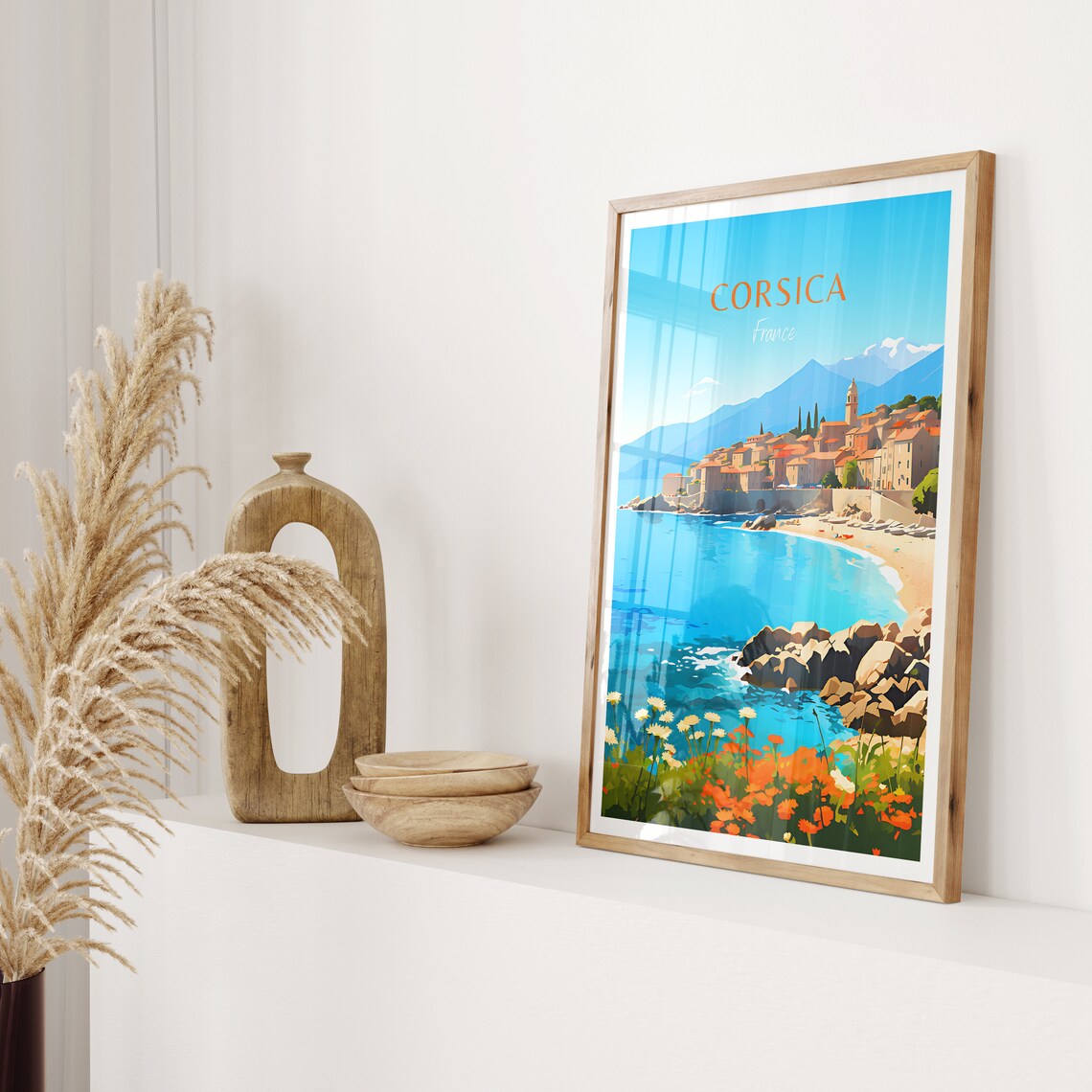Corsica Travel Poster, France Wall Art Print - Image 2