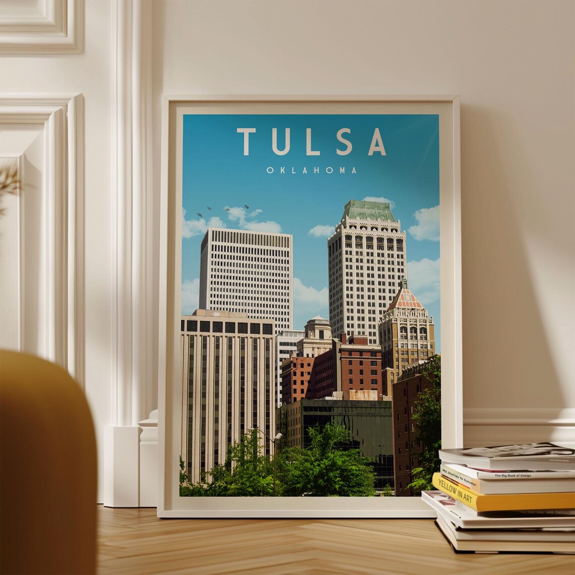 Tulsa Oklahoma Vintage Travel Poster, Art Print