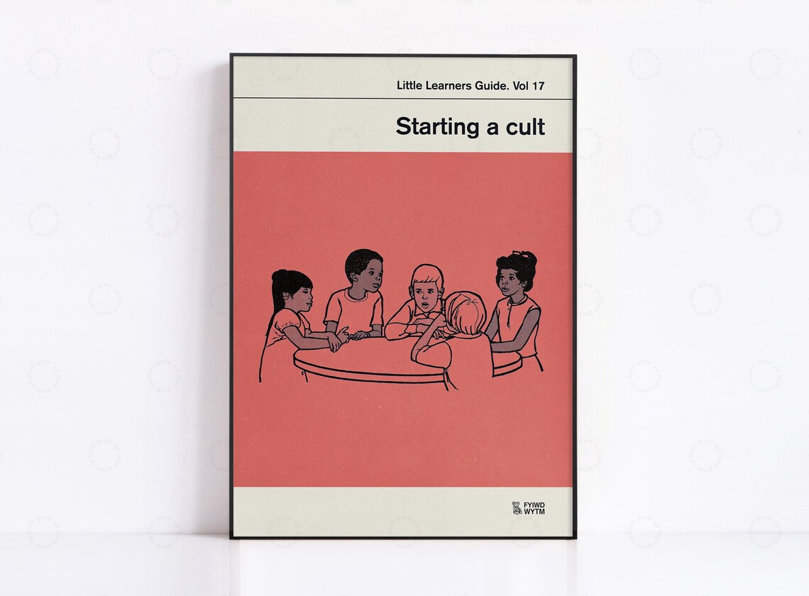 Vol 17 Starting A Cult Vintage Book Cover Art Print