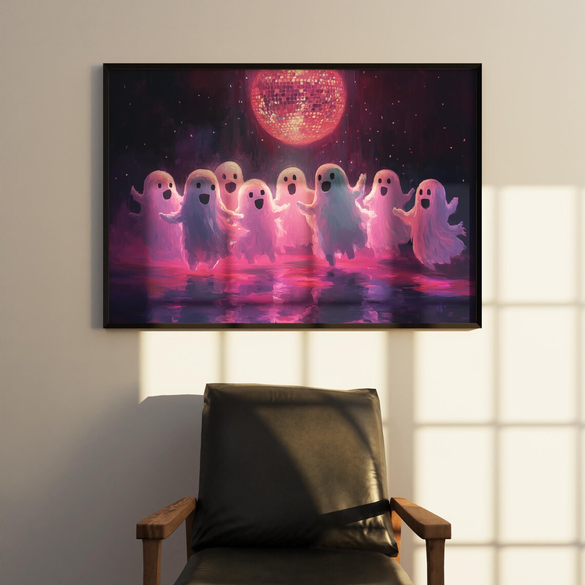 Ghosts Poster, Disco Ball Halloween Decor - Image 2