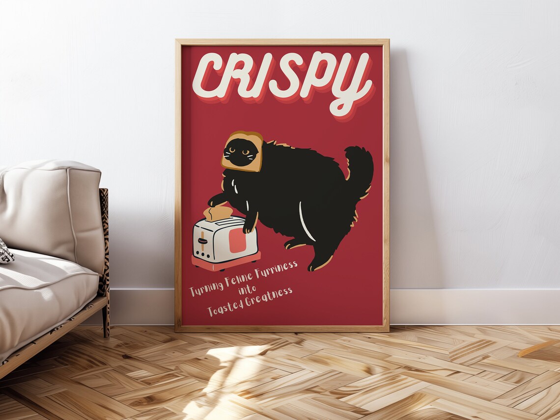 Funny Black Cat, Retro Cat Lover Gift - Image 4