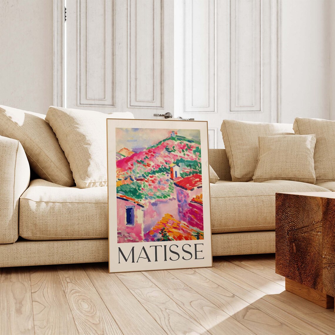 Matisse Style Pink Hillside Village Fauvist Landscape Art Poster - Image 4