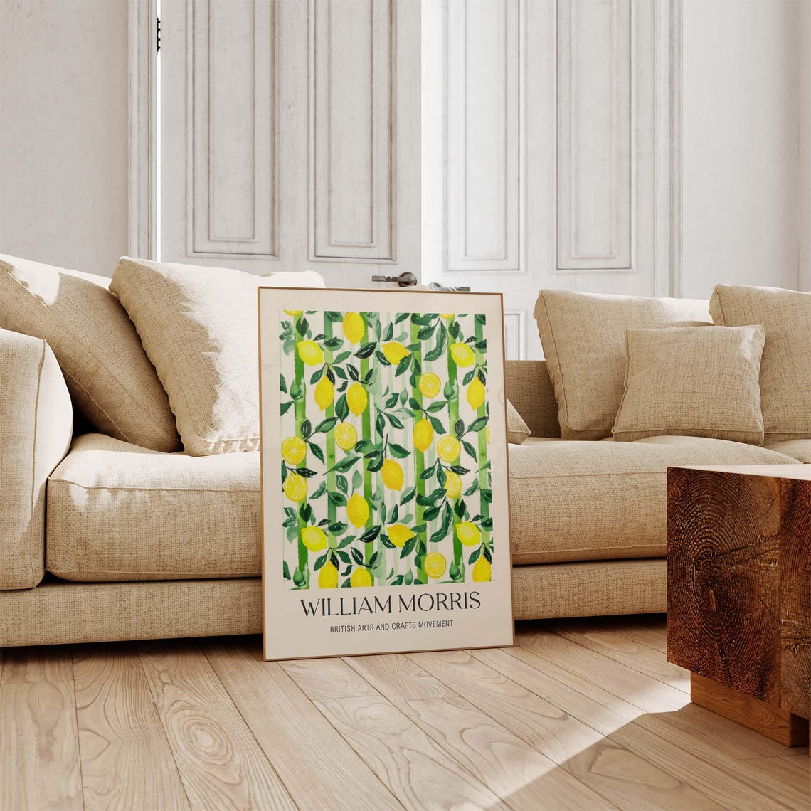William Morris Lemon Citrus Pattern Arts And Crafts Style Poster - Image 3