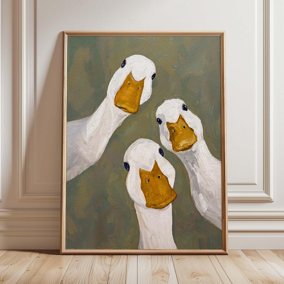 Funny Goose Poster Print, Farmhouse Bird Decor