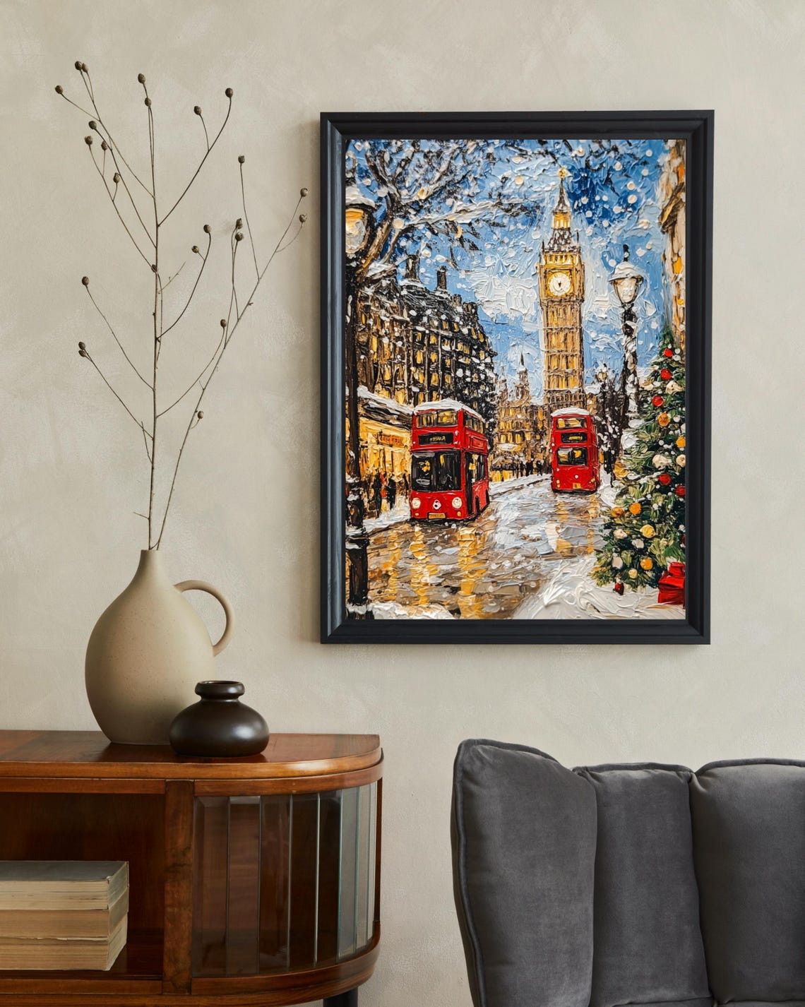 Winter London Minimalist Travel Poster - Image 2