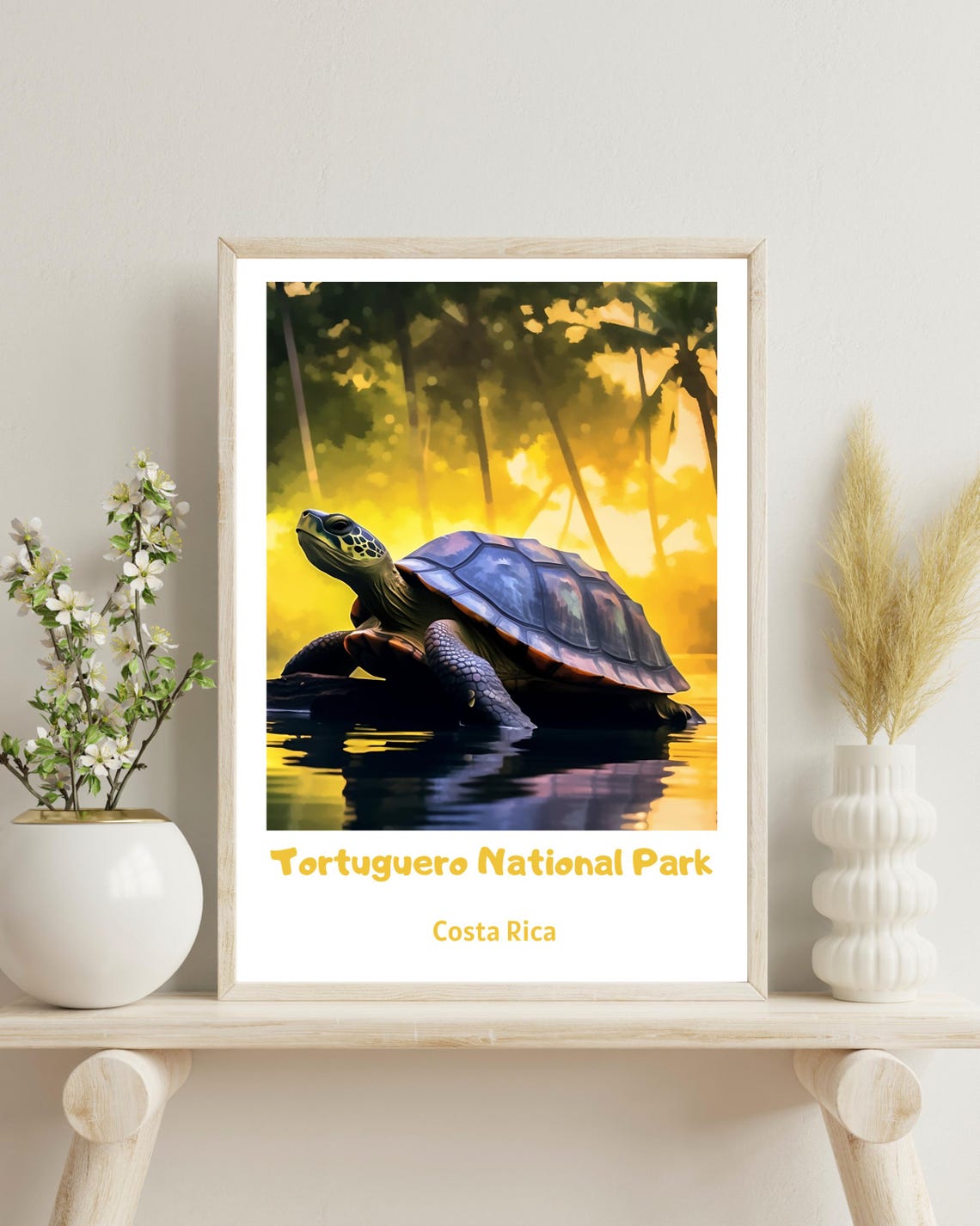 Tortuguero National Park Costa Rica Travel Poster