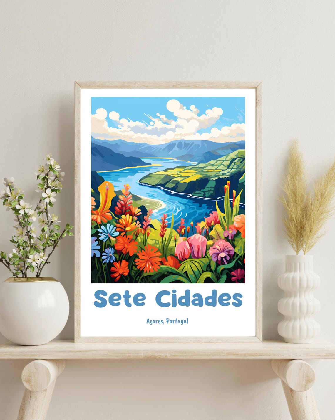 Sete Cidades, Azores Travel Poster