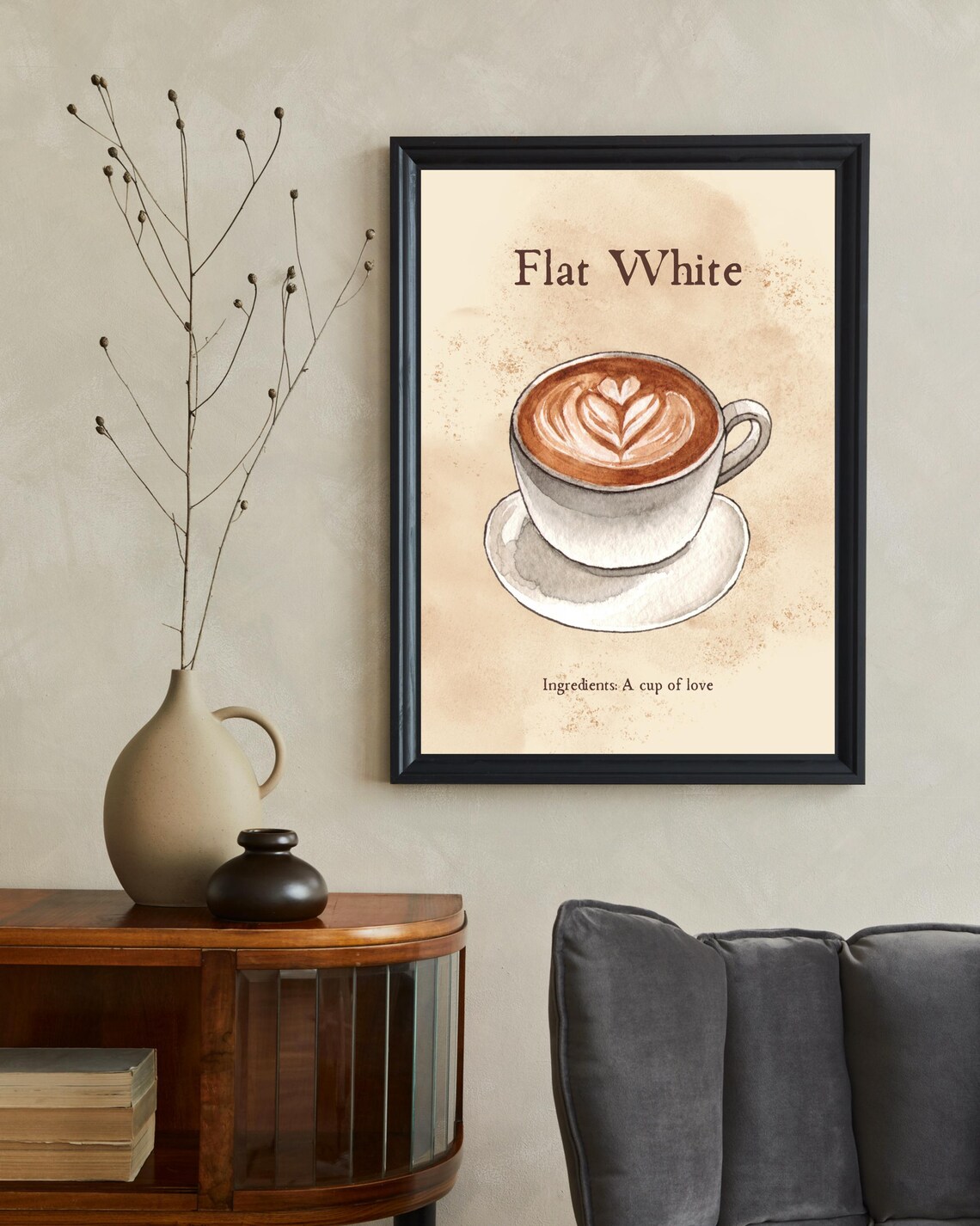 Flat White Coffee Poster, Coffee Lover Gift - Image 2
