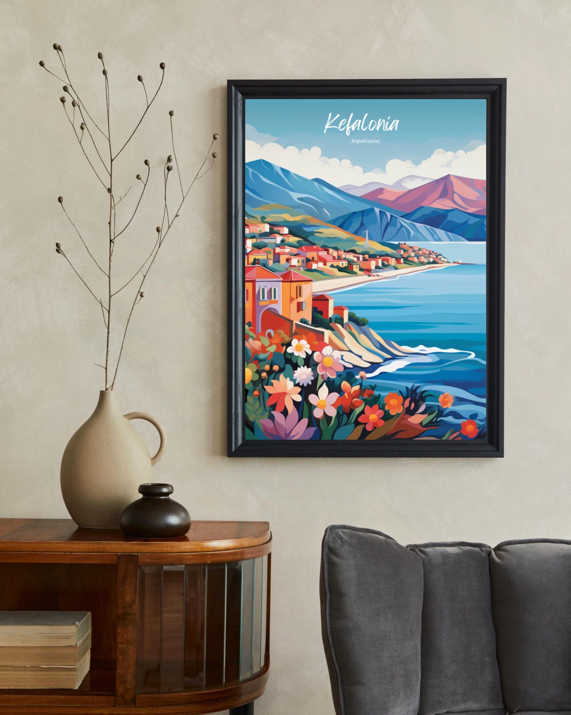 Kefalonia Greece Travel Poster, Greek Islands - Image 2