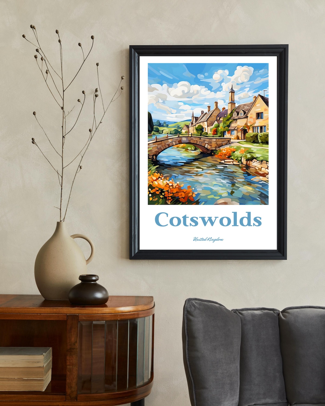 Cotswolds Travel Poster, England Countryside Art - Image 2