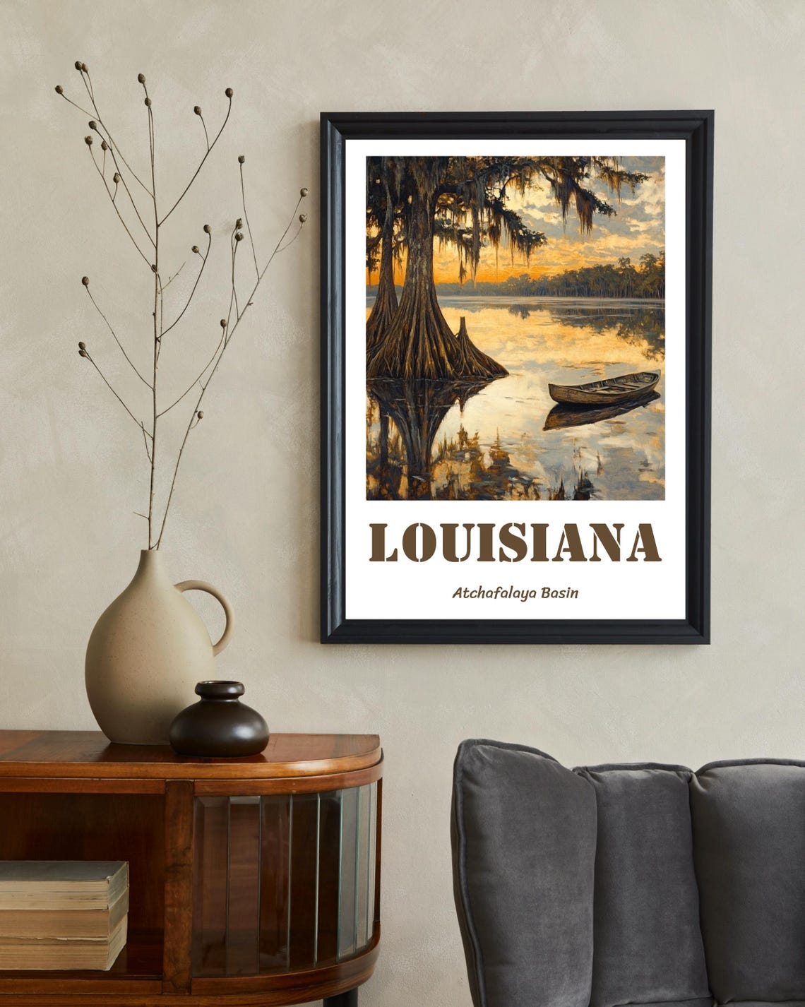 Atchafalaya Basin Poster Atchafalaya Basin Travel Print Atchafalaya Swamp Art Louisiana Art Print Louisiana Nature Print Christmas Gift - Image 2
