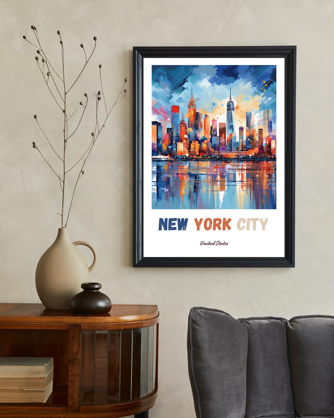 New York City Skyline - Abstract Travel Poster - Image 2