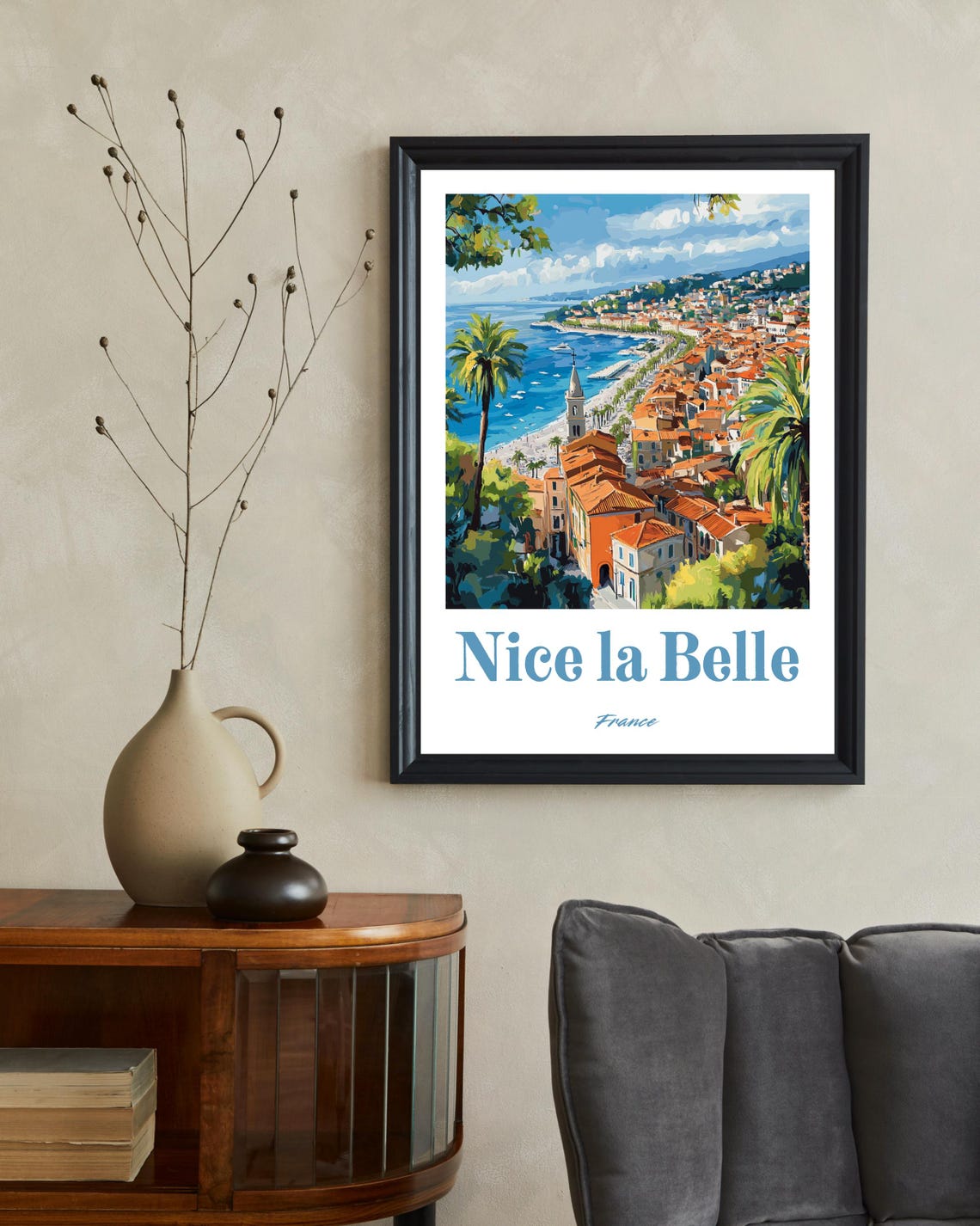 Nice France Travel Poster, French Riviera - Image 2