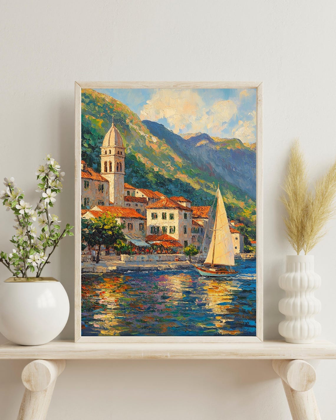 Kotor Montenegro Travel Poster, Bay of Kotor