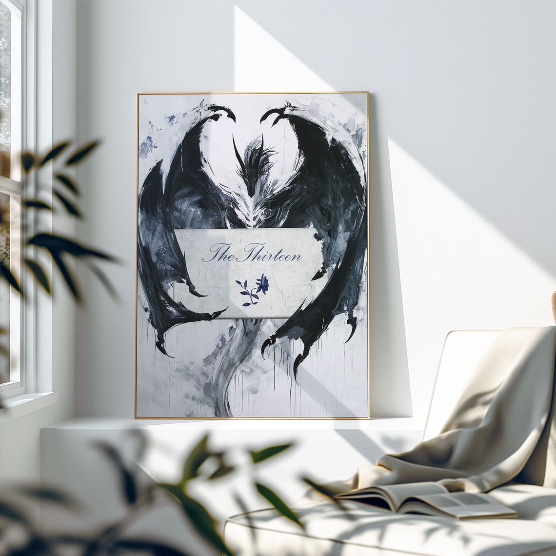 The Thirteen Blackbeak Witches Black Wing Watercolor Art Poster - Image 2