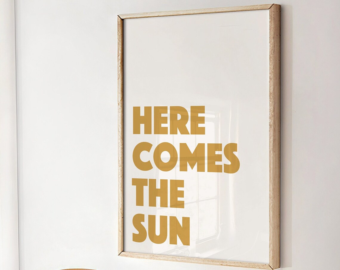 Here Comes The Sun Modern Nursery Wall Art Print