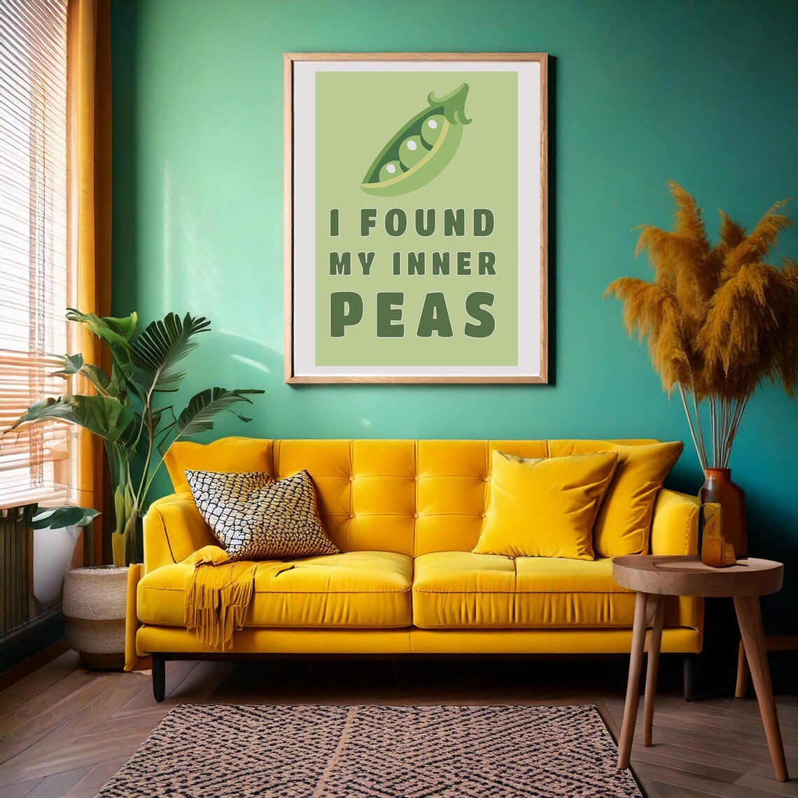 Inner Peas Punny Mindfulness Mental Health Poster - Image 3