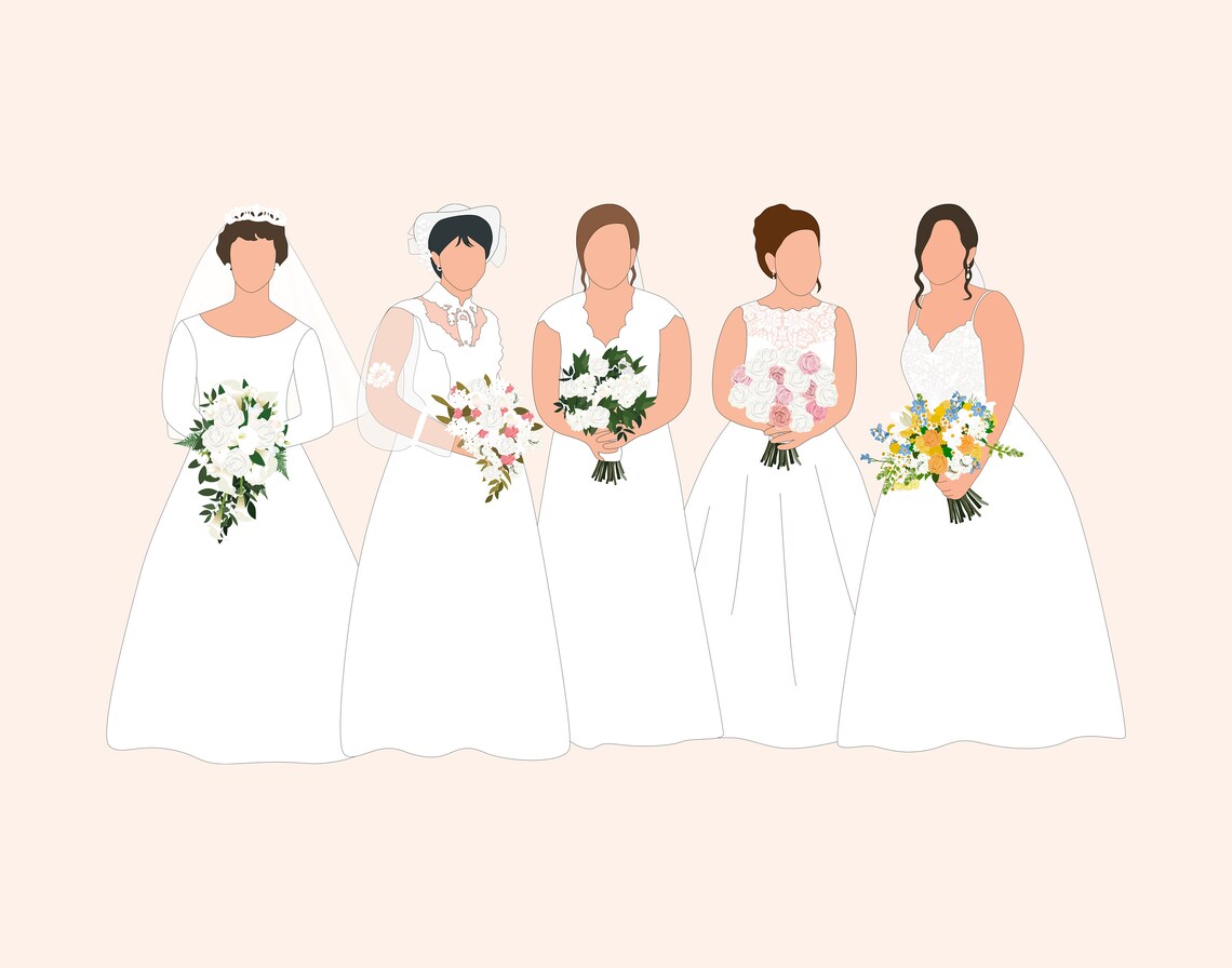 Memorial Generational Wedding Portrait, Custom Art Print - Image 3