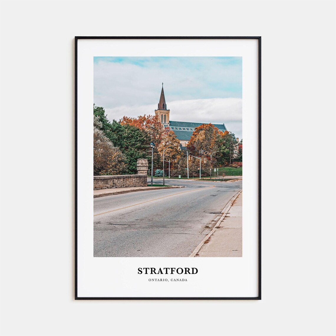 Stratford Ontario Canada Church Street Autumn Photography Poster