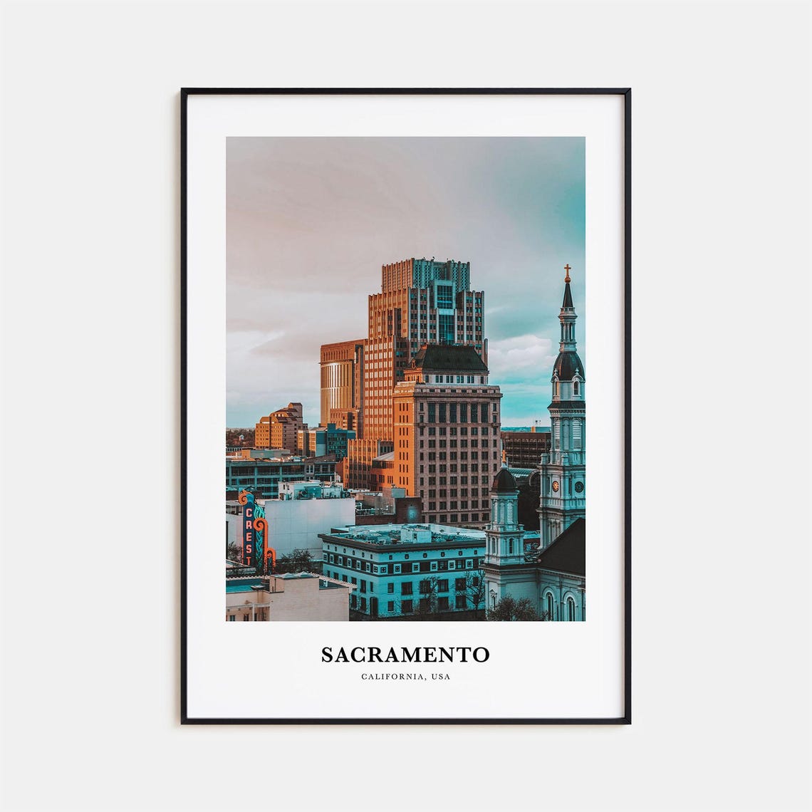 Sacramento Print Sacramento Photo Poster Sacramento Travel Wall Art Sacramento Map Print Sacramento Photography Print California Usa